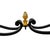 French Empire Style Wrought Iron & Black Marble Serpentine Console Table For Sale - Image 9 of 11
