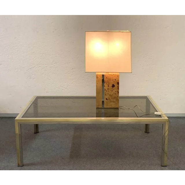 Mid-Century Italian Poplar Briar and Chrome Table Lamp by Tommaso Barbi, 1970s For Sale - Image 15 of 18