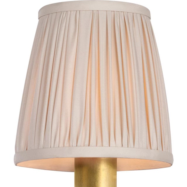 Traditional Visual Comfort Signature 4" Pleated Champagne Silk Shade For Sale - Image 3 of 3