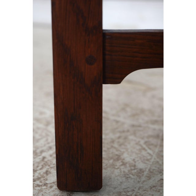 Brown Stickley Antique Round Mission Oak Table For Sale - Image 8 of 12
