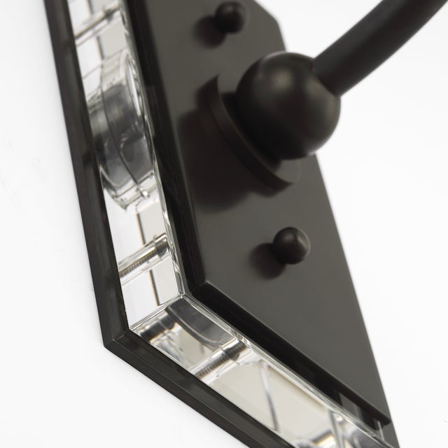 Visual Comfort Thomas O'Brien for Visual Comfort Signature Hulton 17" Cordless Single Sconce in Bronze with White Glass Shade For Sale - Image 4 of 14