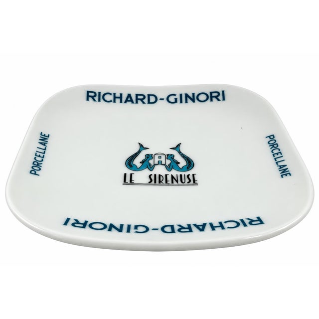 Vintage Le Sirenuse Hotel Positano Italy Richard Ginori Porcelain Ashtray Catchall Dish For Sale In Washington DC - Image 6 of 9