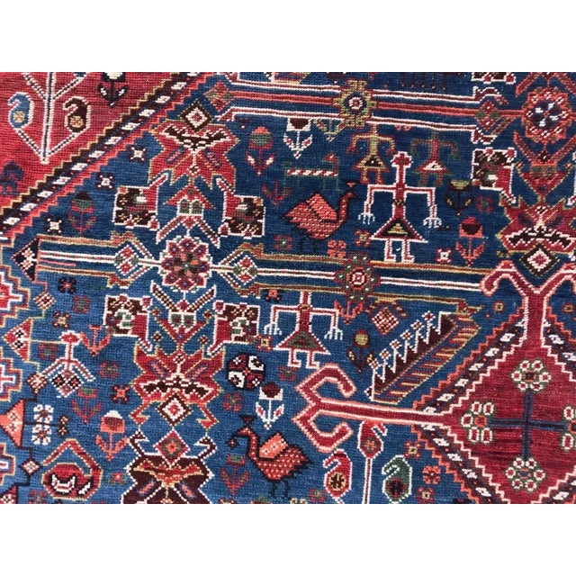 Antique Ghashghaei Rug For Sale - Image 6 of 18