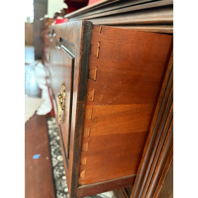 Wood 1920s Berkey & Gay Spanish Colonial Revival Walnut Server Cabinet For Sale - Image 7 of 11