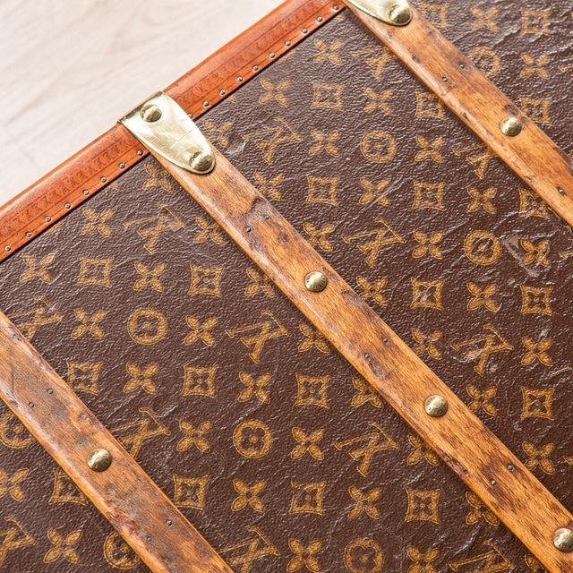 Antique French Cabin Trunk in Louis Vuitton, 1910 For Sale - Image 12 of 18