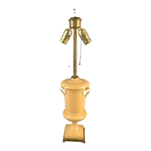 Vintage Lenox Unusual Sand Color Porcelain Neoclassical Urn Dav-Art Table Lamp