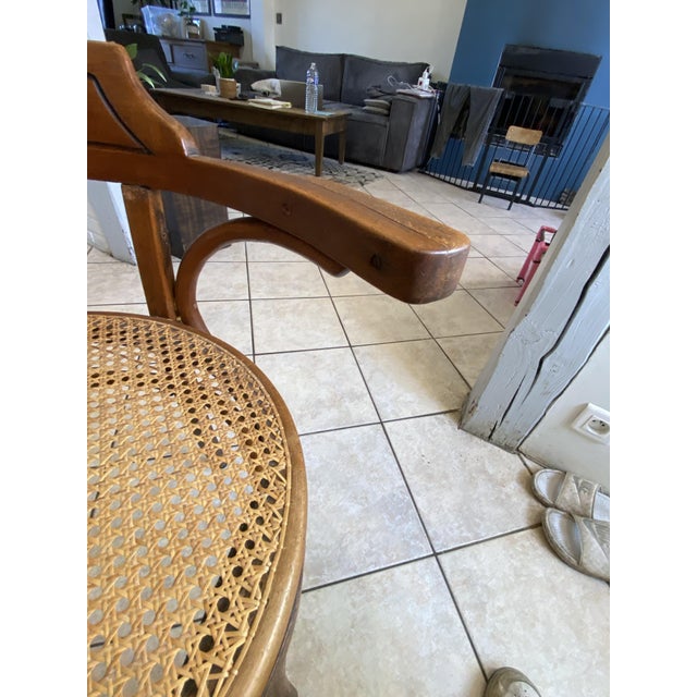 Bistro-Style Desk Chair in Bentwood with Cane Seat, 1930s For Sale - Image 14 of 18