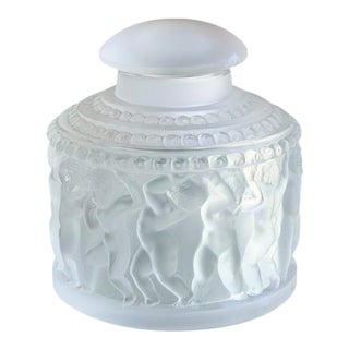 Lalique Les Enfants Nude Putti French Crystal Perfume Bottle For Sale
