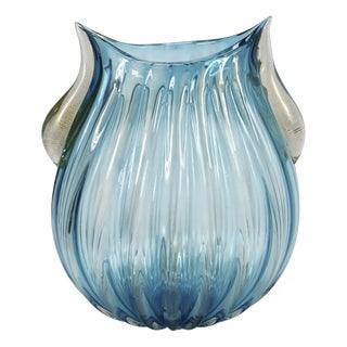 Vintage Italian Handmade Murano Glass Vase by Pino Signoretto For Sale