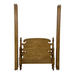 Vintage Twin Size Low Poster Bed For Sale