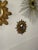 Vintage Mid 20th Century 12.5" Gilded Sunburst Accent Wall Mirror For Sale - Image 16 of 18