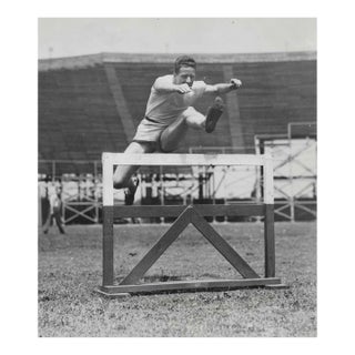 1931 Harvard Track Hurdle Black & White Photograph For Sale
