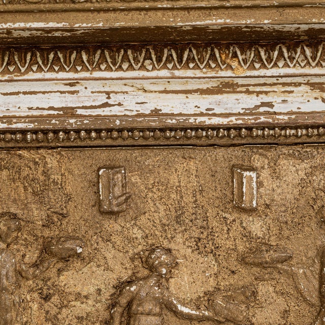 1900s French Wooden Mirror With Carved Figures For Sale - Image 10 of 18