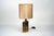 1970s Vintage Brass Table Lamp with Fabric Shade, Italy, 1970s For Sale - Image 5 of 12