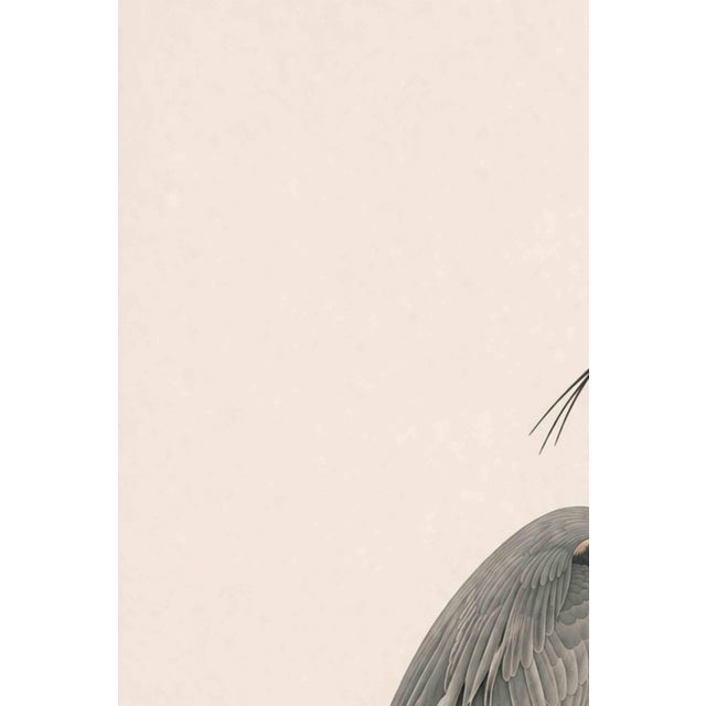 Traditional Great Blue Heron Coastal Study, Neutral Bird Wall Art Print, 20" X 30" For Sale - Image 3 of 11