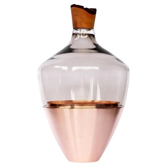 Metal Large Light Grey India Vase II by Pia Wüstenberg For Sale - Image 7 of 7