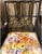 Mid-Century Modern Vintage Rattan Chair With Floral Cushions For Sale - Image 3 of 6