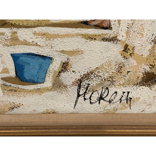 Original 20 Th C Modern Coastal Art Painting on Board Signef For Sale - Image 4 of 7