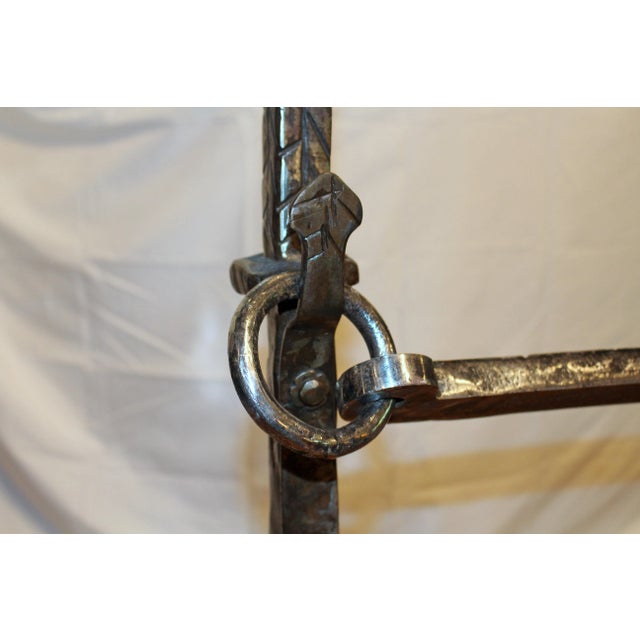 Late 19th Century English Brass & Iron Andirons - a Pair For Sale - Image 4 of 7