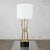 1960s Mid-Century Modern Table Lamp Brass Looped Tube Black Base White Drum Shade For Sale - Image 13 of 13