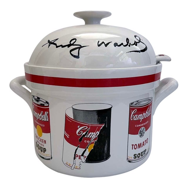 1990s Andy Warhol Soup Terrine With Ladle For Sale
