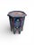 Moroccan Hand-Painted Moroccan Octagonal Side Table - Cobalt & Crimson For Sale - Image 3 of 9