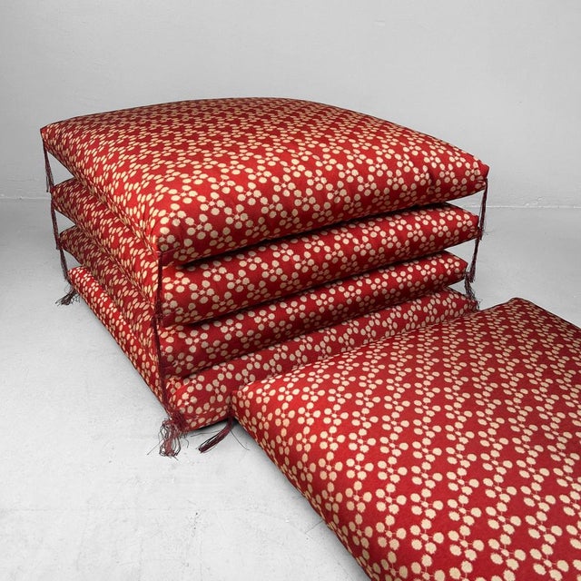 Japanese Zabuton Floor Cushions, 1980s, Set of 5 For Sale - Image 11 of 18