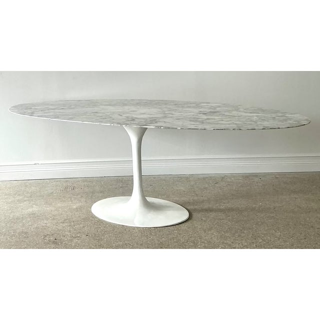 Eero Saarinen Vintage Marble Tulip Dining Table After Saarinen For Sale - Image 4 of 12