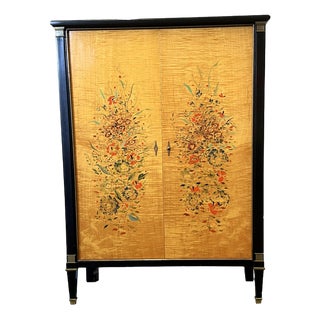 Neoclassical Sycamore Secretaire from Frères De Coene, Belgium, 1950s For Sale