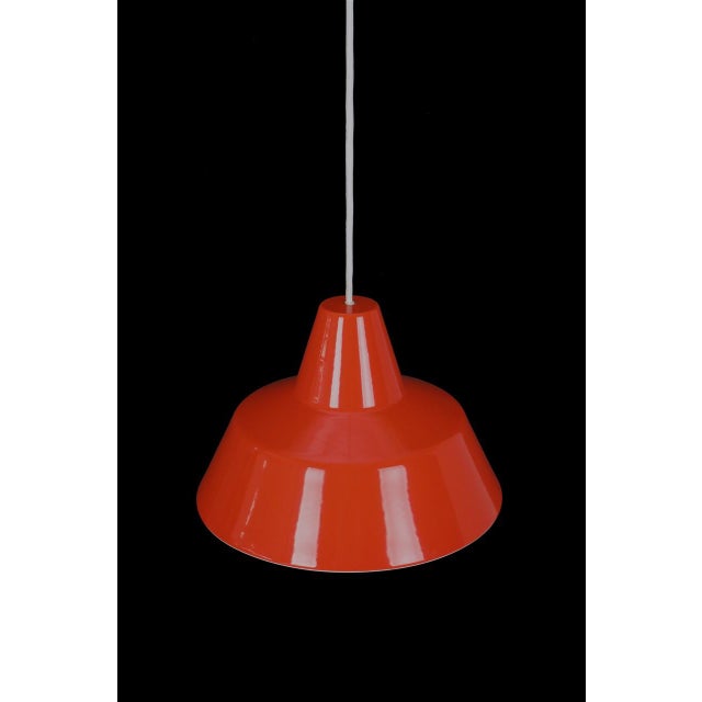 Industrial Enamel Pendant Lamp by Axel Wedel Madsen for Louis Poulsen, 1970s For Sale - Image 13 of 13