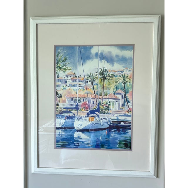 Coastal yachts off the coast. Pastel colors that brings a sense of the islands. A radiance of light and pastels that feels...