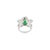 Not Yet Made - Made To Order Carat&her Large Lotus Bonheur Ring With Pear Drop Gemstone & Cz Studded in Silver Size 6 For Sale - Image 5 of 12