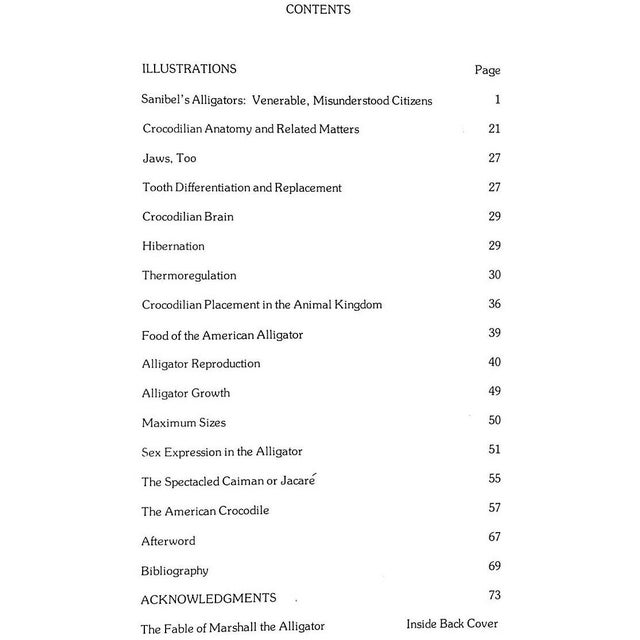 Traditional "Jaws, Too: The Story of Sanibel's Alligators and Other Crocodilians" 1981 Campbell, George R. For Sale - Image 3 of 10