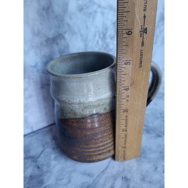 1990s Studio Art Handmade Pottery Coffee Tea Mug Cup For Sale - Image 9 of 10