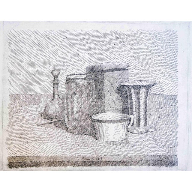 1920s Giorgio Morandi, Still Life with Coffee Cup and Carafe, 1920s, Modern Etching For Sale - Image 5 of 5