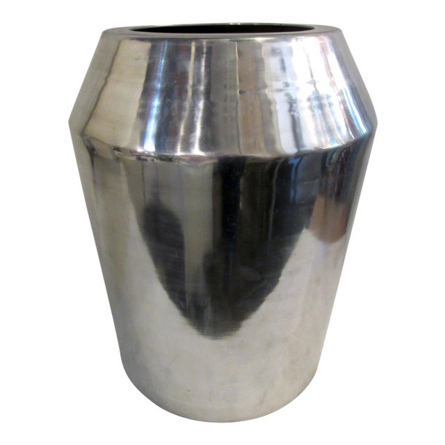 Industrial Metal Vase For Sale