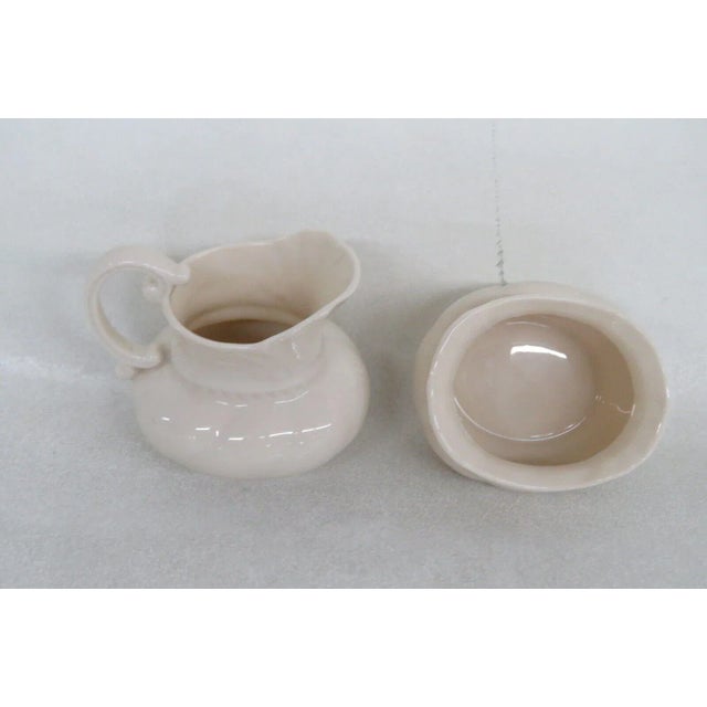 Ivory Lenox Porcelain Ivory Colonial Collection Creamer and Open Sugar Bowl Set For Sale - Image 8 of 11
