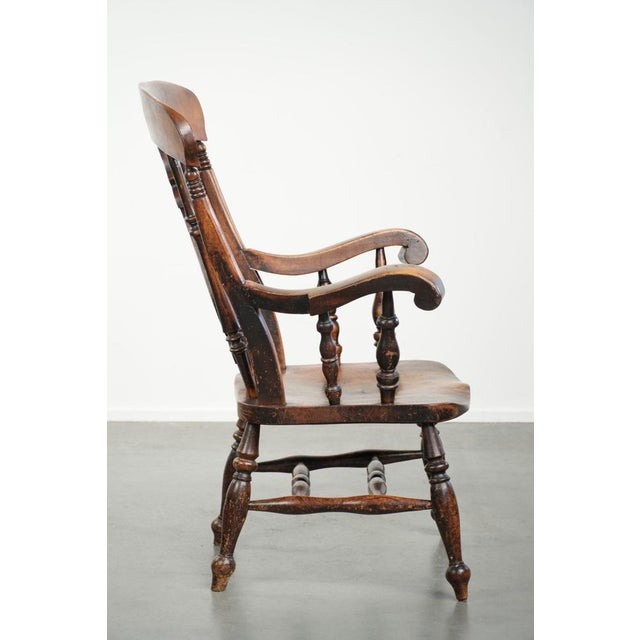 Antique English Wooden Windsor Spindle Chair, Early 19th Century For Sale - Image 3 of 17