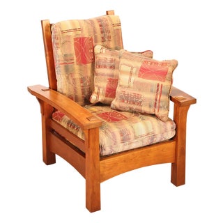 Stickley Mission Collection Cherry "Gus" Morris Chair For Sale