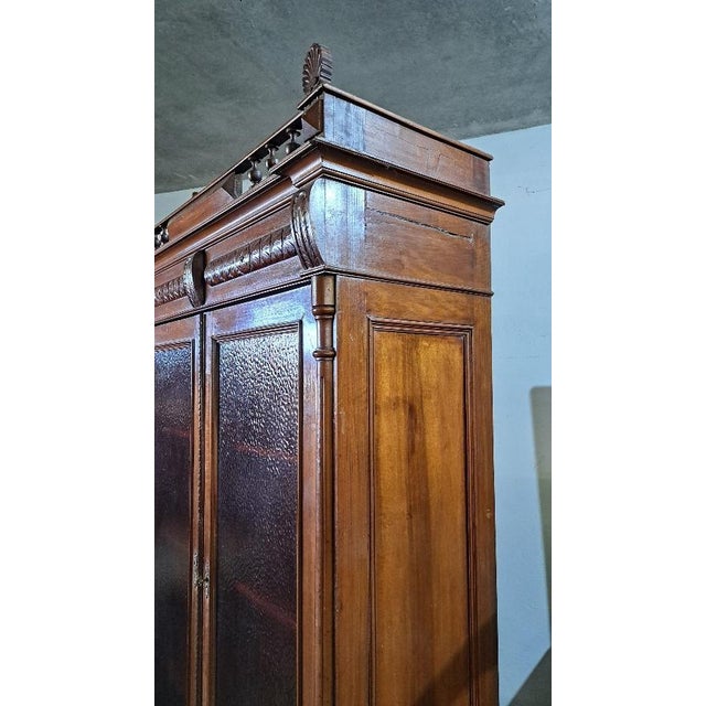 Italian Umbertina Display Cabinet in Walnut For Sale - Image 4 of 7
