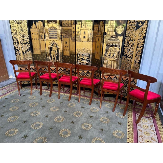 English Mahogany Chairs, Set of 6 For Sale - Image 3 of 13