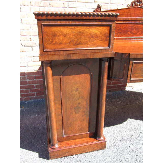 19th Century Double Pedestal William IV Mahogany Sideboard 1810-20 For Sale - Image 6 of 12