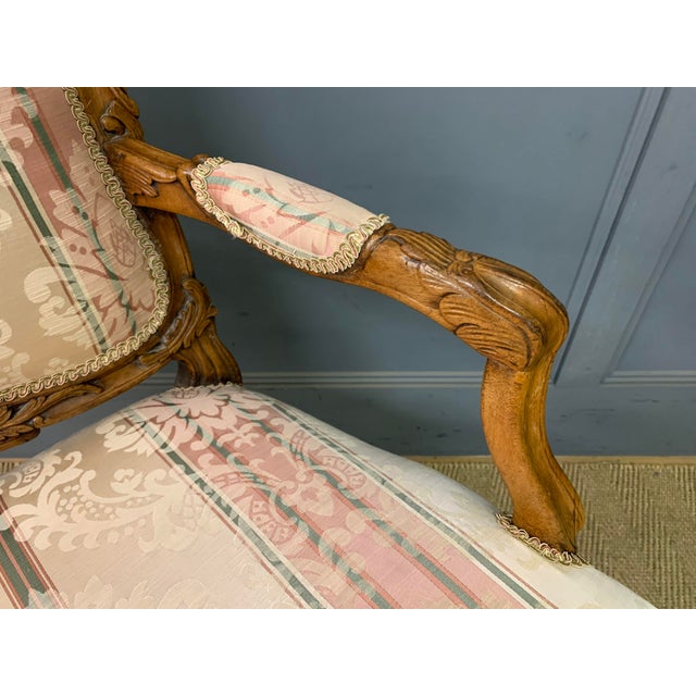 French Carved Walnut Armchairs, 1910, Set of 2 For Sale - Image 12 of 16