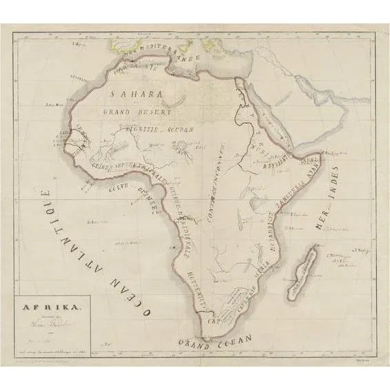 Paper Antique Map of Africa For Sale - Image 7 of 7