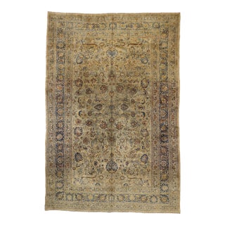 Late 19th Century Antique Persian Mashhad Rug - 11'00 X 16'00 For Sale