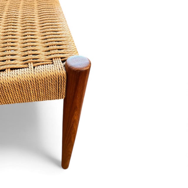 Hans Wegner 1960s Danish Teak Dining Chairs, Original Papercord Seats — Set of Two For Sale - Image 4 of 10