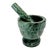 1970s Vintage Green Marble Italian Arts & Crafts Mortar and Pestle For Sale