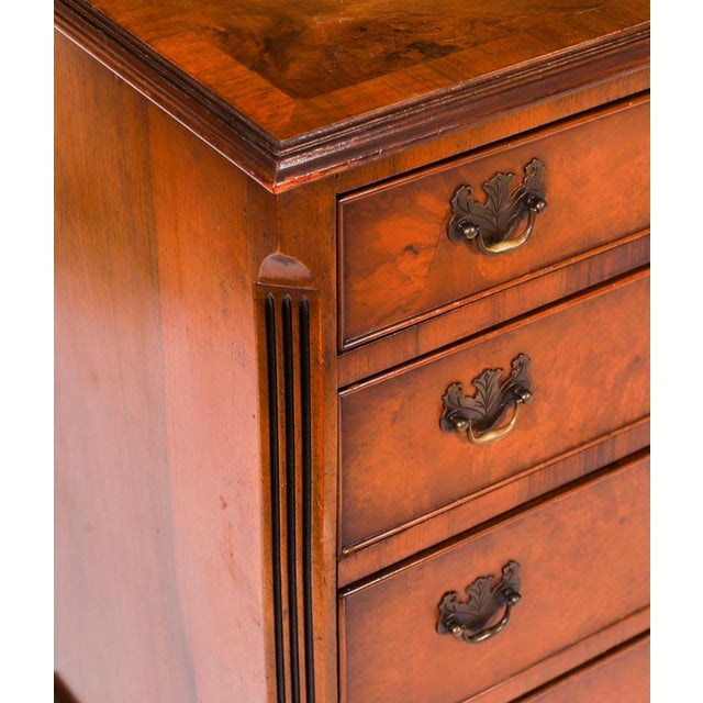 Wood Mid-Century Burr Walnut Bedside Chests, Set of 2 For Sale - Image 7 of 18