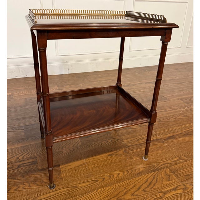 Pair of Mahogany End Tables by Leighton Hall - Showroom Samples For Sale - Image 13 of 15
