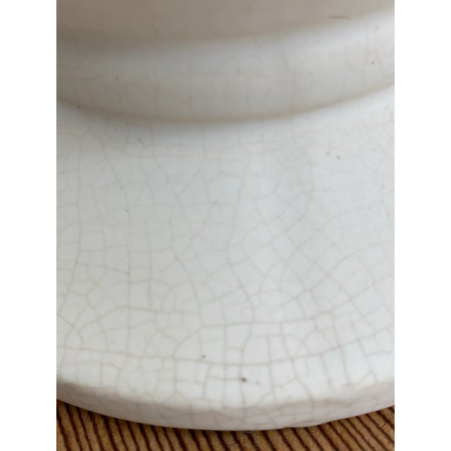 White 1940’s Modern Matte White Ceramic Vase For Sale - Image 8 of 13
